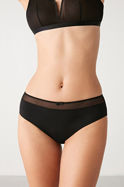 Kom Women'S, Micro Fabric, Powernet Detailed Panties (with Socks as a Gift)