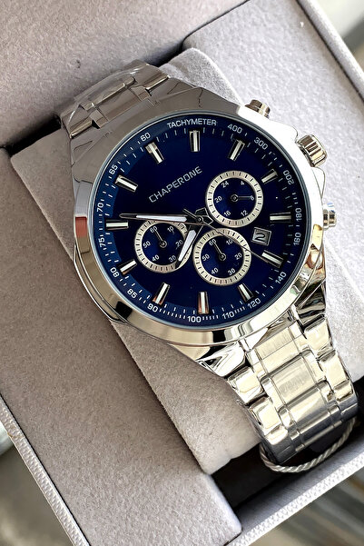 Chaperone ساعة يد رجالية أصلية بحزام فولاذي هدية للحبيب هدية عيد الحب