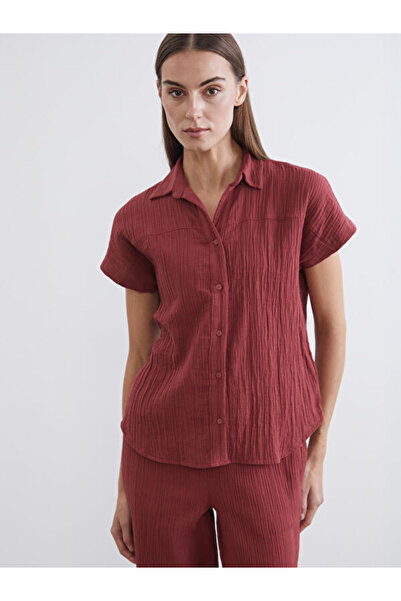 LC Waikiki Quality Pieces from Çelebi Store Textured Muslin Women's Shirt
