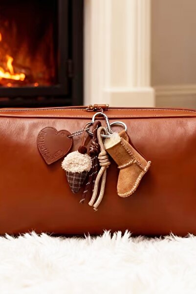 İLKYAZ Ice Cream and Heart Coffee Bag Charm and Bag Accessory Keychain (Bag N...