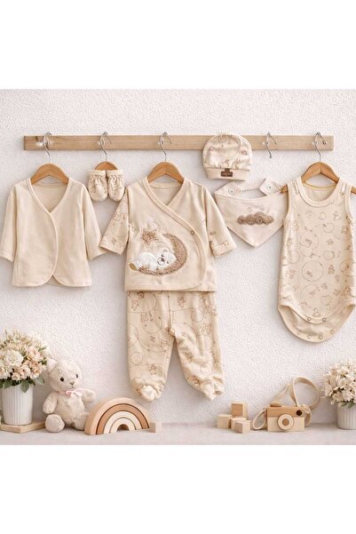 CONCON طقم خروج من المستشفى للمواليد الجدد مكون من 8 قطع من القطن العضوي