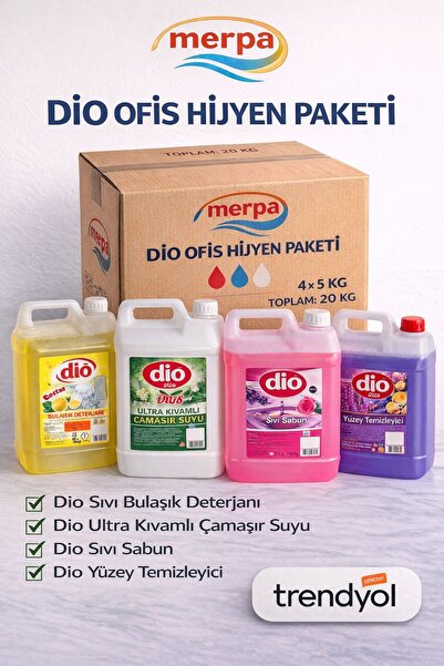 DİO OFİS HİJYEN PAKETİ | Kıvamlı Çamaşır Suyu, Sıvı Bulaşık Deterjanı, Sıvı S...