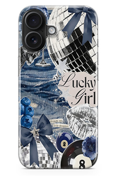 moonset Iphone 16 Plus Uyumlu Baskılı Yumuşak Silikon Şeffaf Telefon Kılıfı