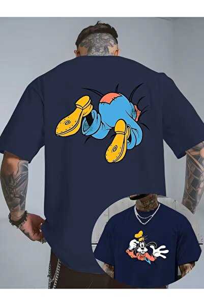 oneagılyazı Creative and Fun Goofy Printed Men's T-Shirt, Round Neck Casual a...