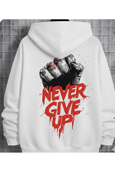 COHERENT Unisex Men/Women Colorful Giveup Custom Printed Cotton Oversized Hoo...