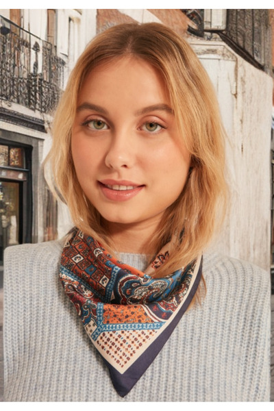 Mimoza Accessories Satin-Ethnic/Modern Patterned Scarf