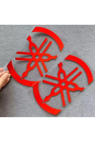 YSGMOTOPARTS Yamaha Logo Sticker Stiker Seti 2 Adet Reflektif Xmax-Nmax Kırmı...