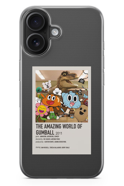 moonset Iphone 16 Uyumlu Baskılı Yumuşak Silikon Şeffaf Telefon Kılıfı