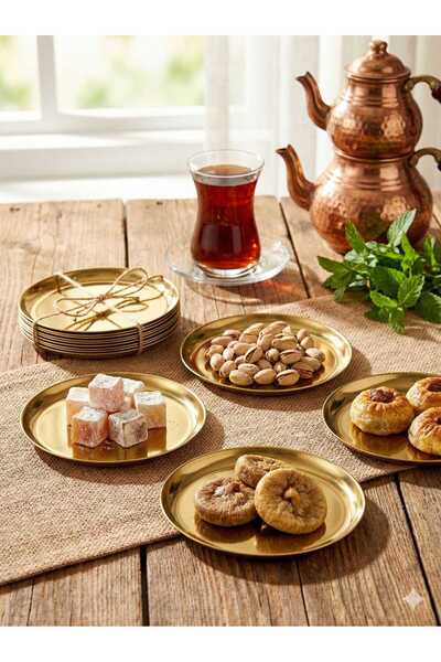 LOVYCO Gold Mini Metal Plate 12 cm - Promise Engagement Chocolate and Cookie ...