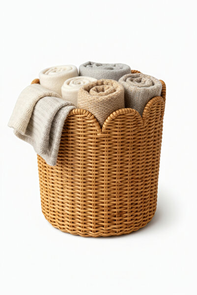 Joujou Organizer Sepet TULİPA – 30 cm Çap / 35 cm Yükseklik | Dekoratif Batta...