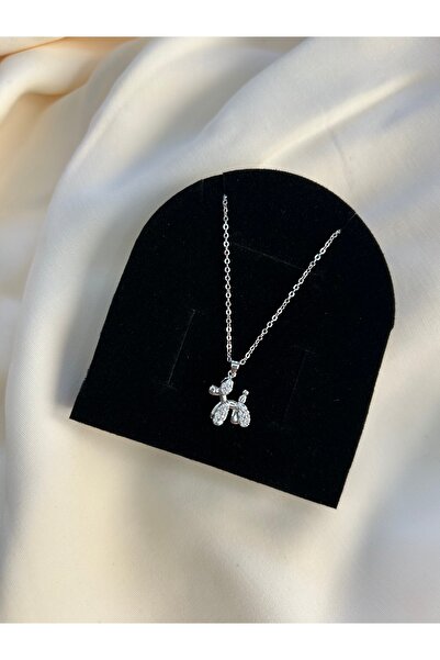 Merze Atelier GÜMÜŞ RENK BALON KÖPEK KOLYE