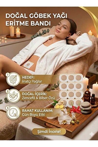 LOVYCO Bitkisel Göbek Eritme ve Bandı - 10 Adet - Bölgesel ve Sıkılaştırıcı D...