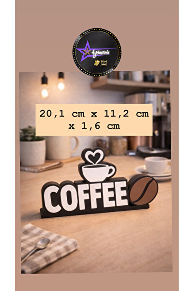 aysanova لافتة زاوية القهوة المزخرفة - إكسسوار مكتبي بتصميم قهوة عصري