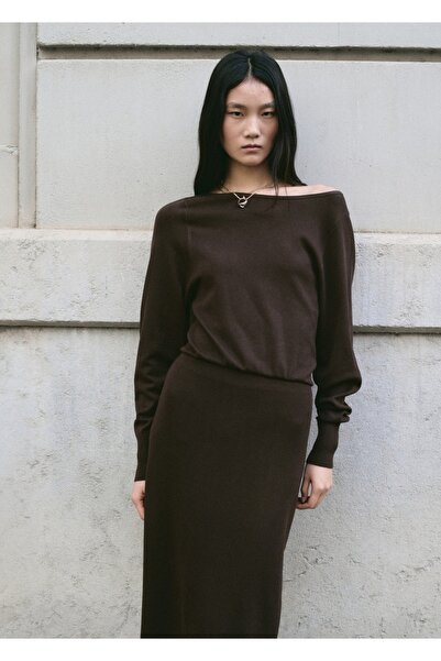 MANGO Woman İnce triko evaze elbise