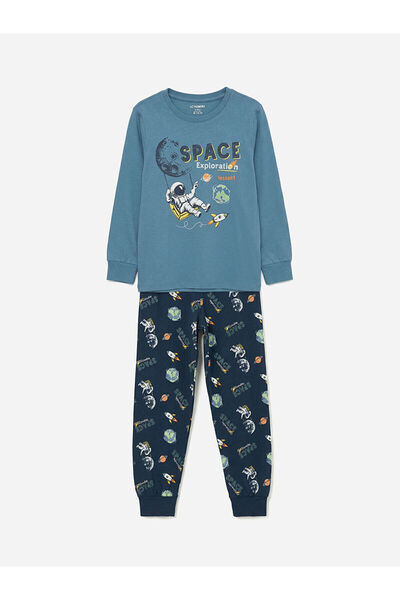 LC Waikiki Indigo B Štampano Pidžama za dečake