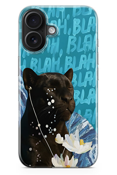 moonset Iphone 16 Plus Uyumlu Baskılı Yumuşak Silikon Şeffaf Telefon Kılıfı