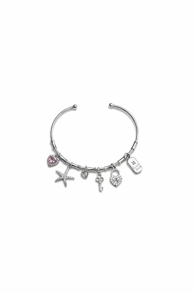 Okko Store Heart Detailed Multi-Charms Bracelet