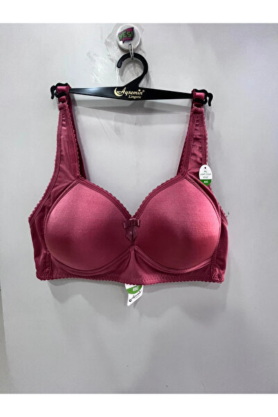 NERGIZ Women's C Cup Underwire-Free Gathering Bra with Pomegranate Flower Design