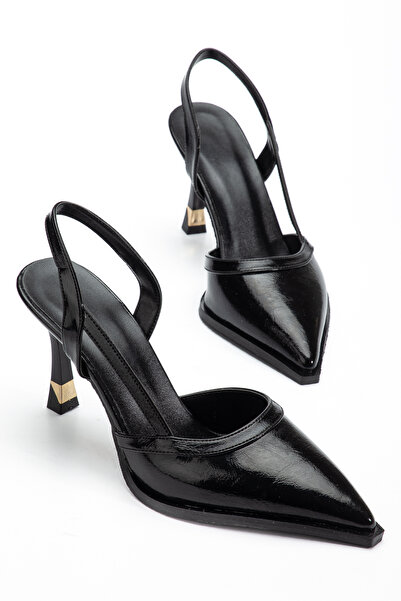 Entella Store Pantofi cu toc negri, eleganți și ascuțiți, pentru femei Nera