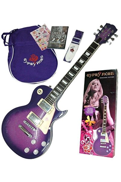 VALENCIA Gypsy Rose GRE2KCPP Elektro Gitar Seti (Mor) | Strat Tipi - Simli Mo...