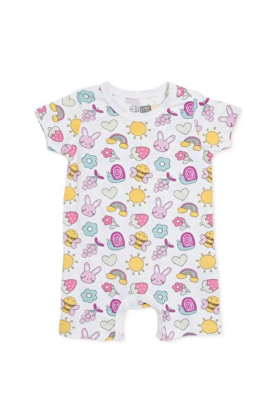 ebebek Hello Baby HelloBaby HelloBaby Kız Bebek Kısa Tulum Meyve Baskılı Çıtç...