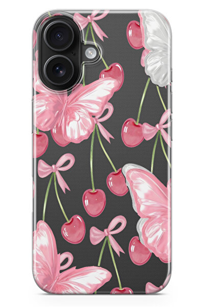 moonset Iphone 16 Uyumlu Baskılı Yumuşak Silikon Şeffaf Telefon Kılıfı