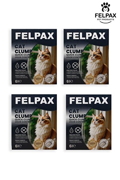 Felpax Premium Aktif Karbonlu Hızlı Topaklanan Kedi Kumu 6 LT x 4 Adet