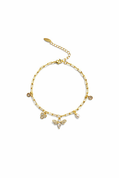 Okko Store Steel Multi-Charms Bee Bracelet
