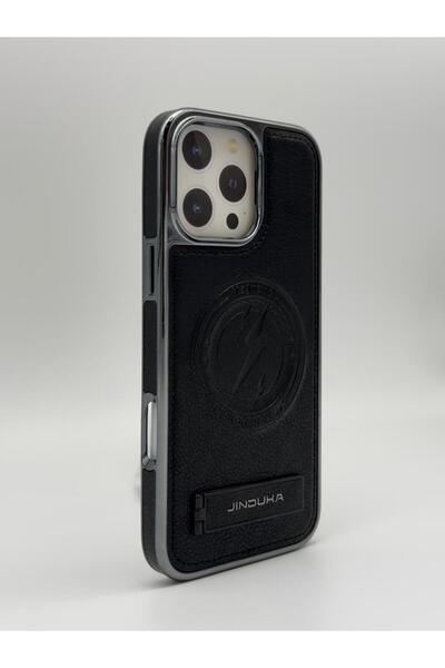 GENERAL JDK Luxury Leather Magnetic Kickstand Case for iPhone 15 Pro Max - St...