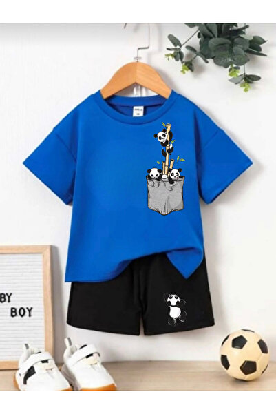 DOCE ELEGANTE طقم صيفي للأطفال مطبوع عليه دب ساركيك