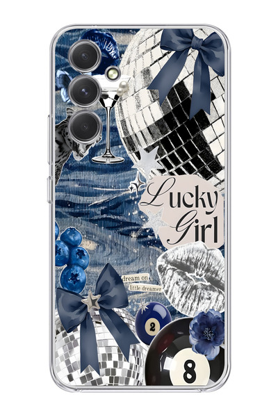 moonset Samsung Galaxy A05S Uyumlu Baskılı Yumuşak Silikon Şeffaf Telefon Kılıfı