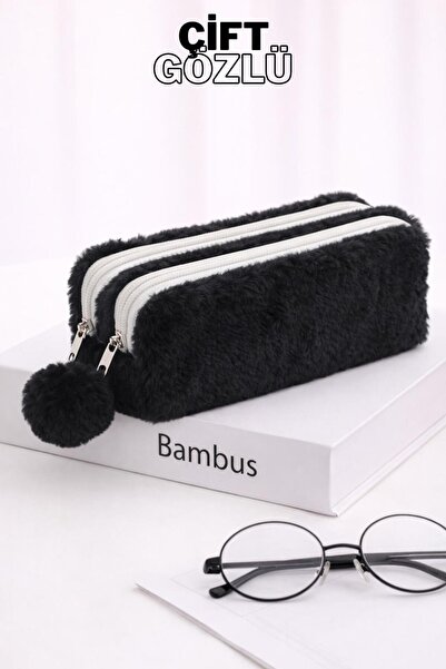 Bambus Home Pliš Višenamenski organizator, držač za olovke, pernica sa dvostr...