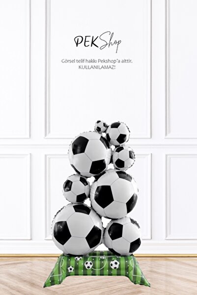 PEKSHOP Ayaklı Futbol Topu Kulesi Folyo Balon