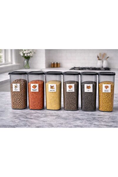 EBA HOME حاوية تخزين طعام كبيرة الحجم مكونة من 6 قطع سعة 1750 مل