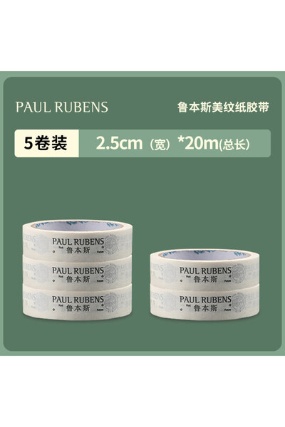 Choice3 5 قطع من شريط لاصق بول روبنز للألوان المائية، 25 مم × 20 م، مناسب للر...