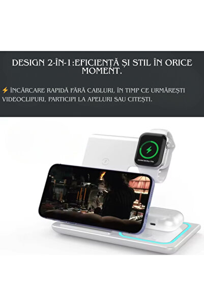 BMSIFY Încărcător wireless 3 în 1