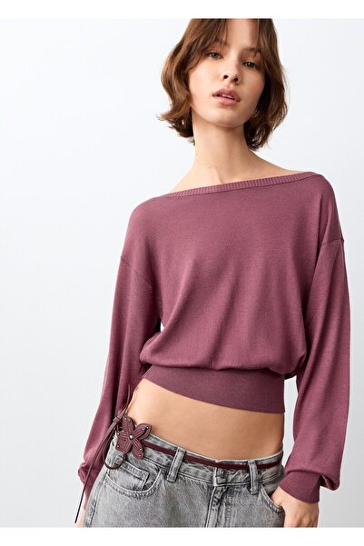 Mango Teen Kayık yakalı kazak