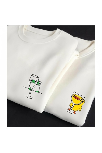 Vordevia Chick and Frog Printed Lover's Combination 3 Thread Premium Oversize...