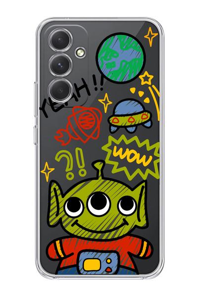 moonset Samsung Galaxy A15 Uyumlu Baskılı Yumuşak Silikon Şeffaf Telefon Kılıfı