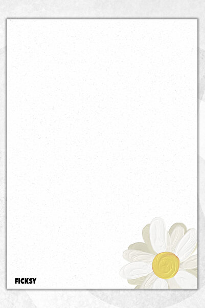 Ficksy A5 Floral Notepad Unlined Notebook - 50 Sheets - Memopad - Notepad - N...