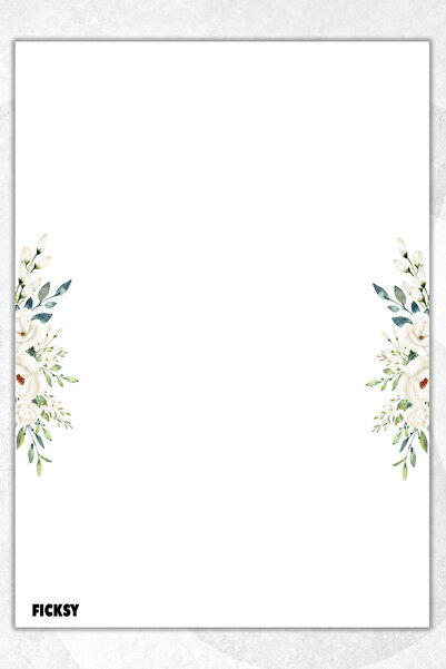 Ficksy A5 Floral Notepad Unlined Notebook - 50 Sheets - Memopad - Notepad - N...