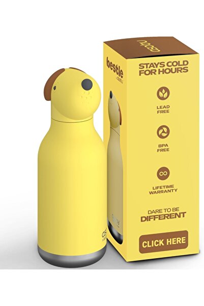 Asobu Bestie Dog Bottle – Insulated Stainless Steel Water Bottle with Dog Fig...