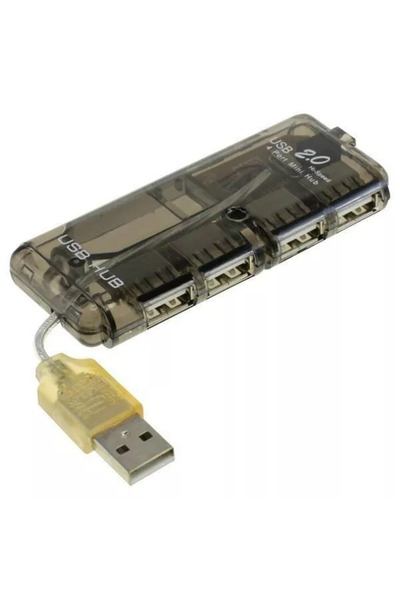 OEM Hub USB 2.0 4 port negru posibilitate alimentare cu 5V