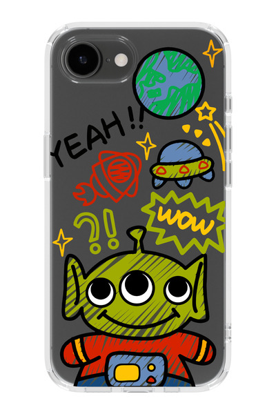 moonset Iphone 16E Uyumlu Baskılı Yumuşak Silikon Şeffaf Telefon Kılıfı