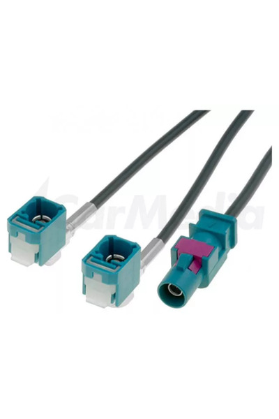 4CarMedia Cablu adaptor antena auto Fakra mufa tata - Fakra soclu mama x2 0.2...