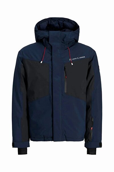 Jack & Jones Men's Navy Blue1 Jjalpes Ski Jacket Aw25 Jacket 12284649-Navyredc