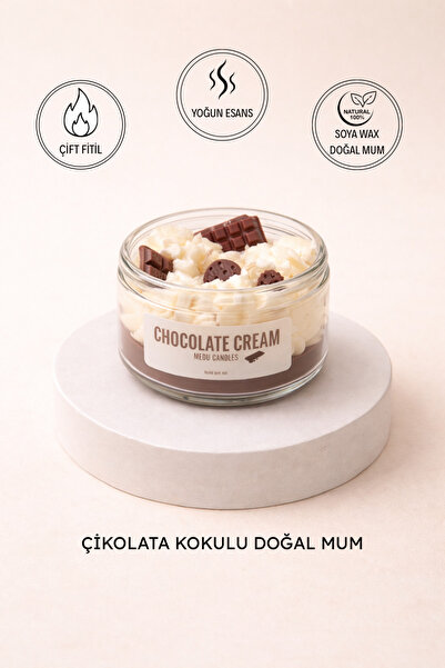 Medu Candles Çikolata Kokulu Dekoratif Doğal Soya Mum