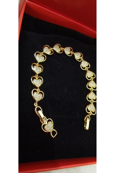 XUPING JEWELRY Mother's Day Special Steel Bracelet Xuping Gold Heart Inside Zircon Women's Anti-Allergic