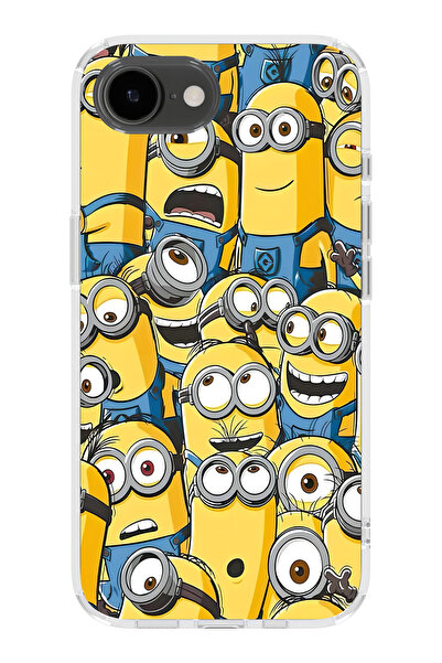 moonset Iphone 16E Uyumlu Baskılı Yumuşak Silikon Şeffaf Telefon Kılıfı