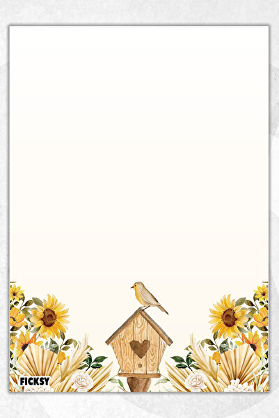 Ficksy A5 Floral Notepad Unlined Notebook - 50 Sheets - Memopad - Notepad - N...